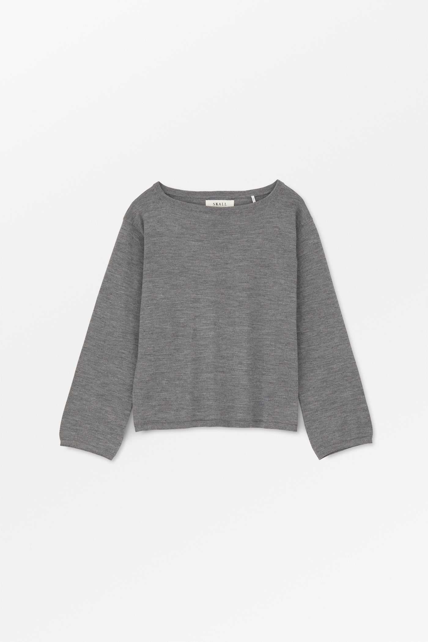Skall Studio Amethyst boatneck blouse Blouse Grey melange