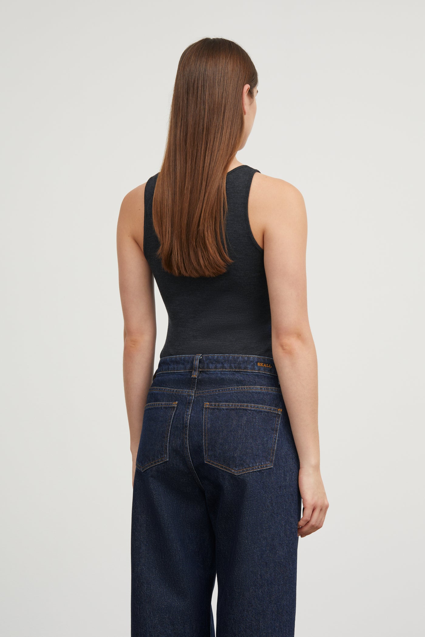Skall Studio Amy top Top Dark Grey Melange