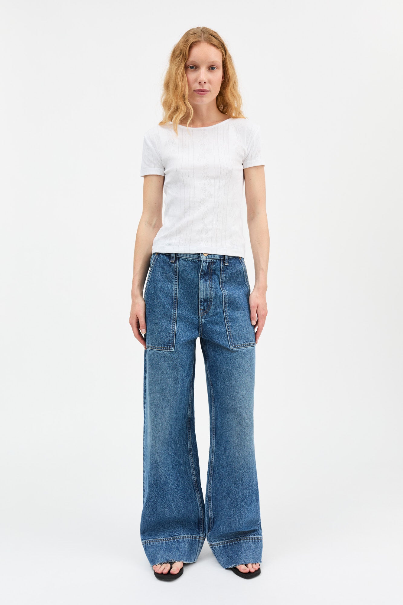 Skall Studio Anna cap sleeve tee Tee Optic white