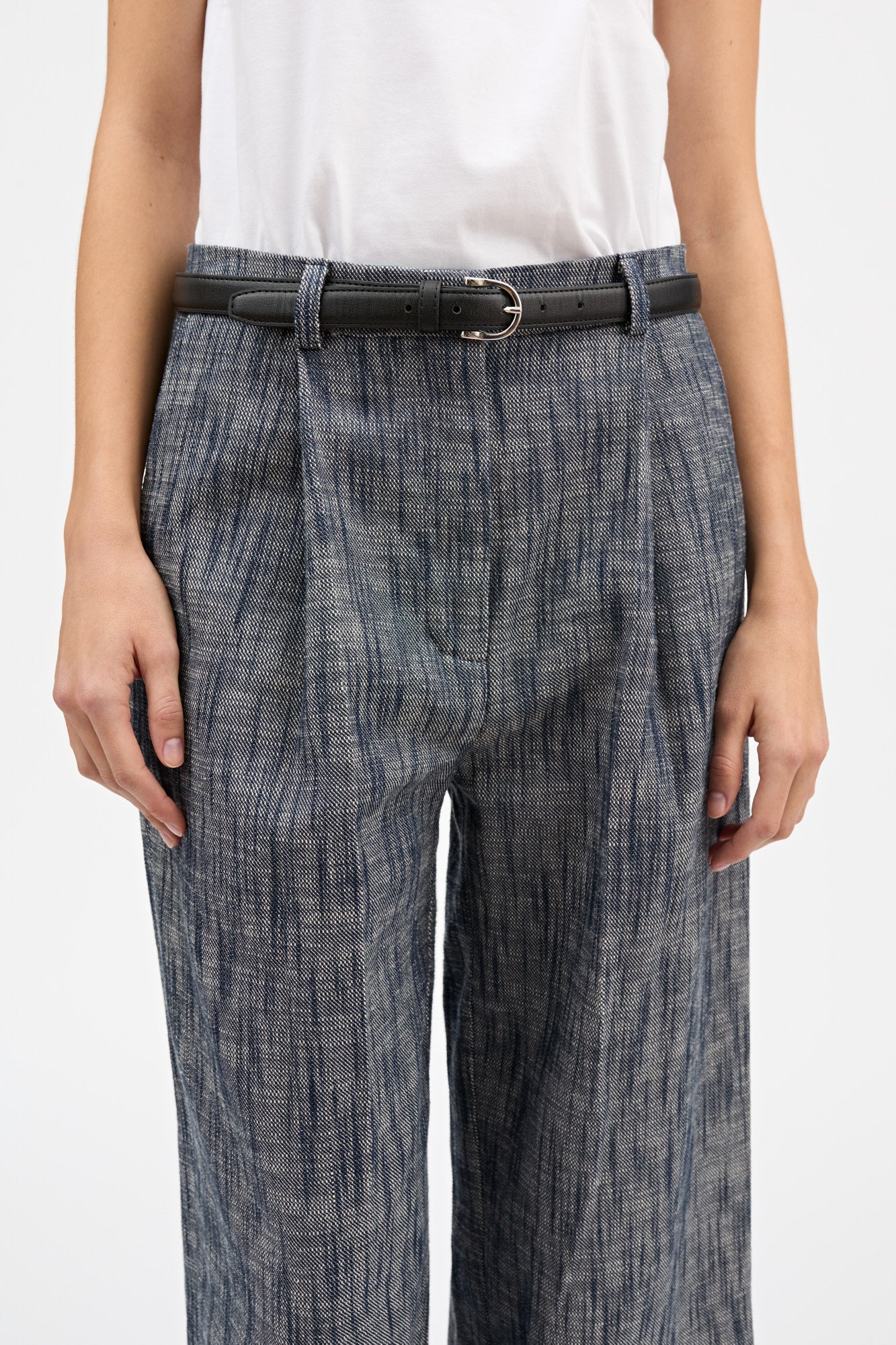 Skall Studio Bob trousers Pants Indigo/Linen