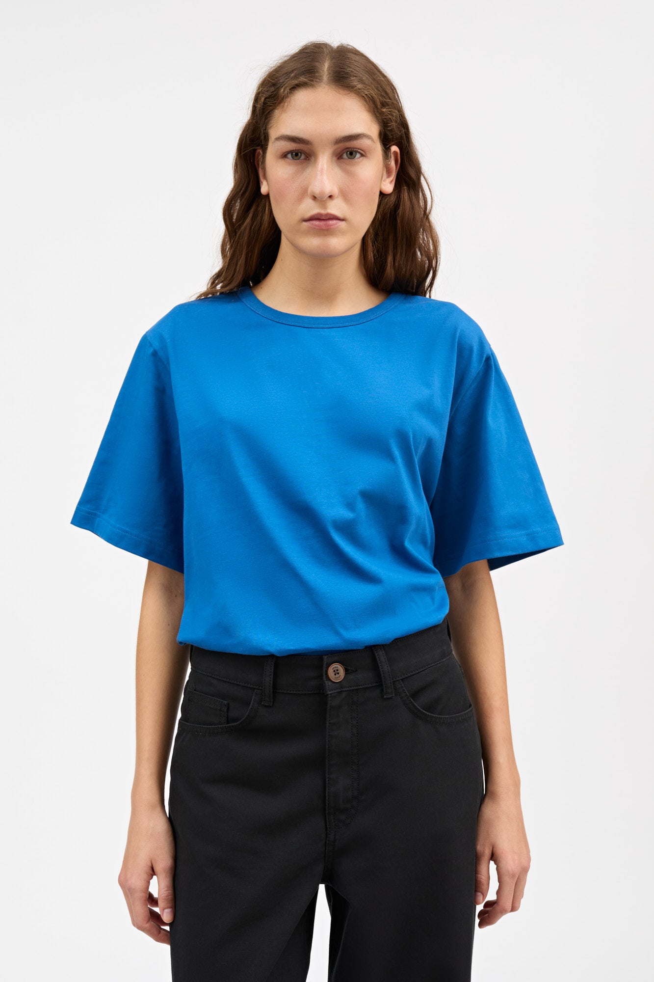 Skall Studio Boyfriend tee Tee Classic blue