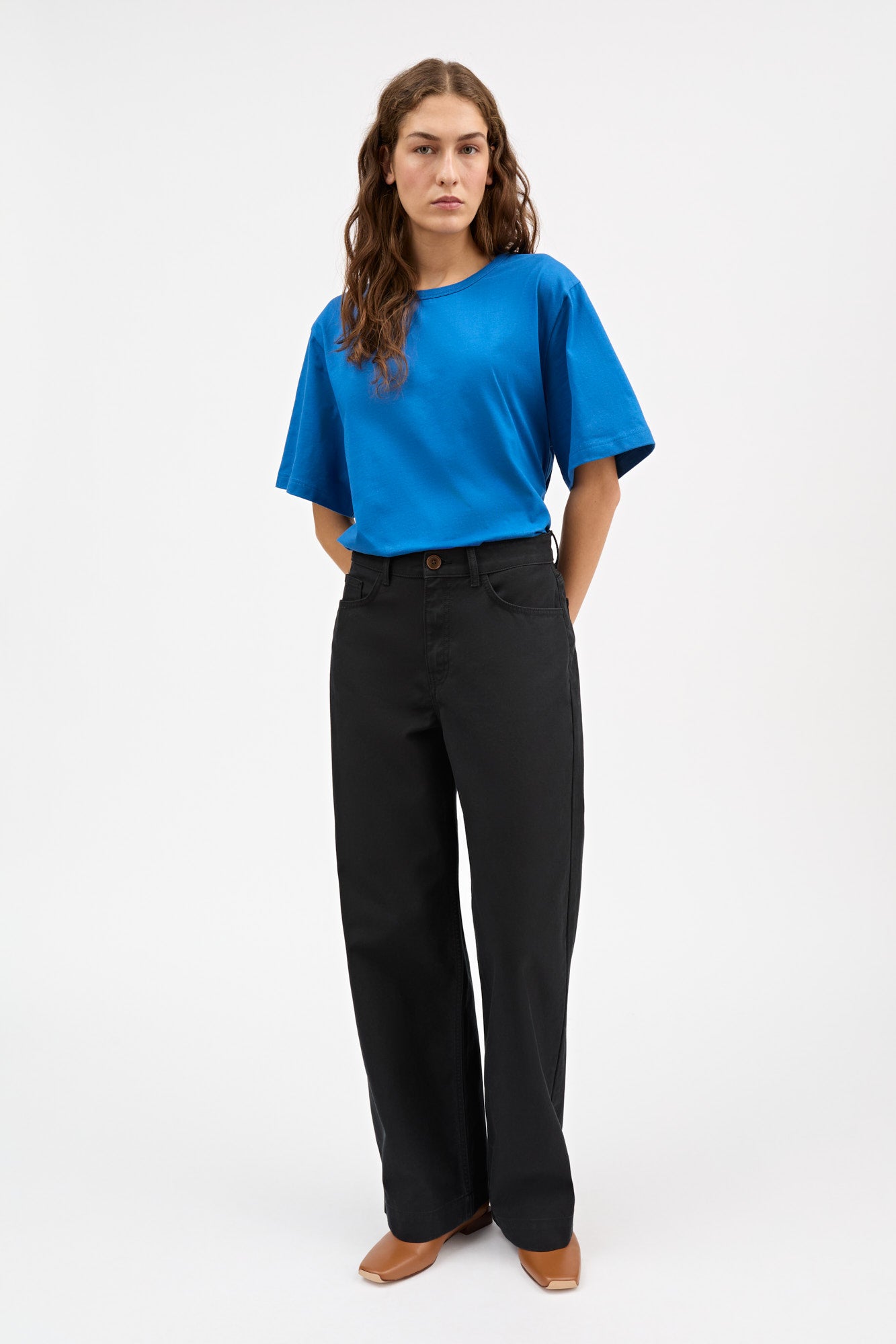 Skall Studio Boyfriend tee Tee Classic blue