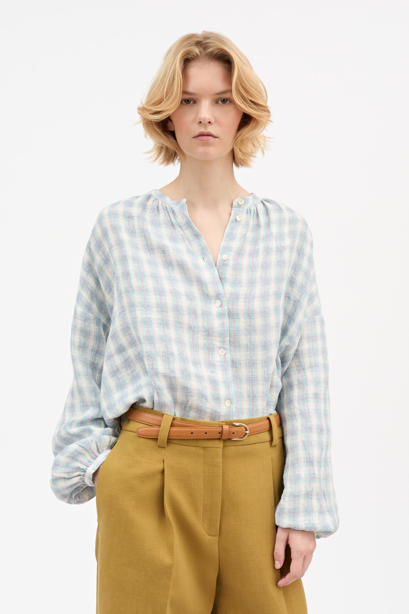 Skall Studio Cilla shirt Shirt Purple/blue check