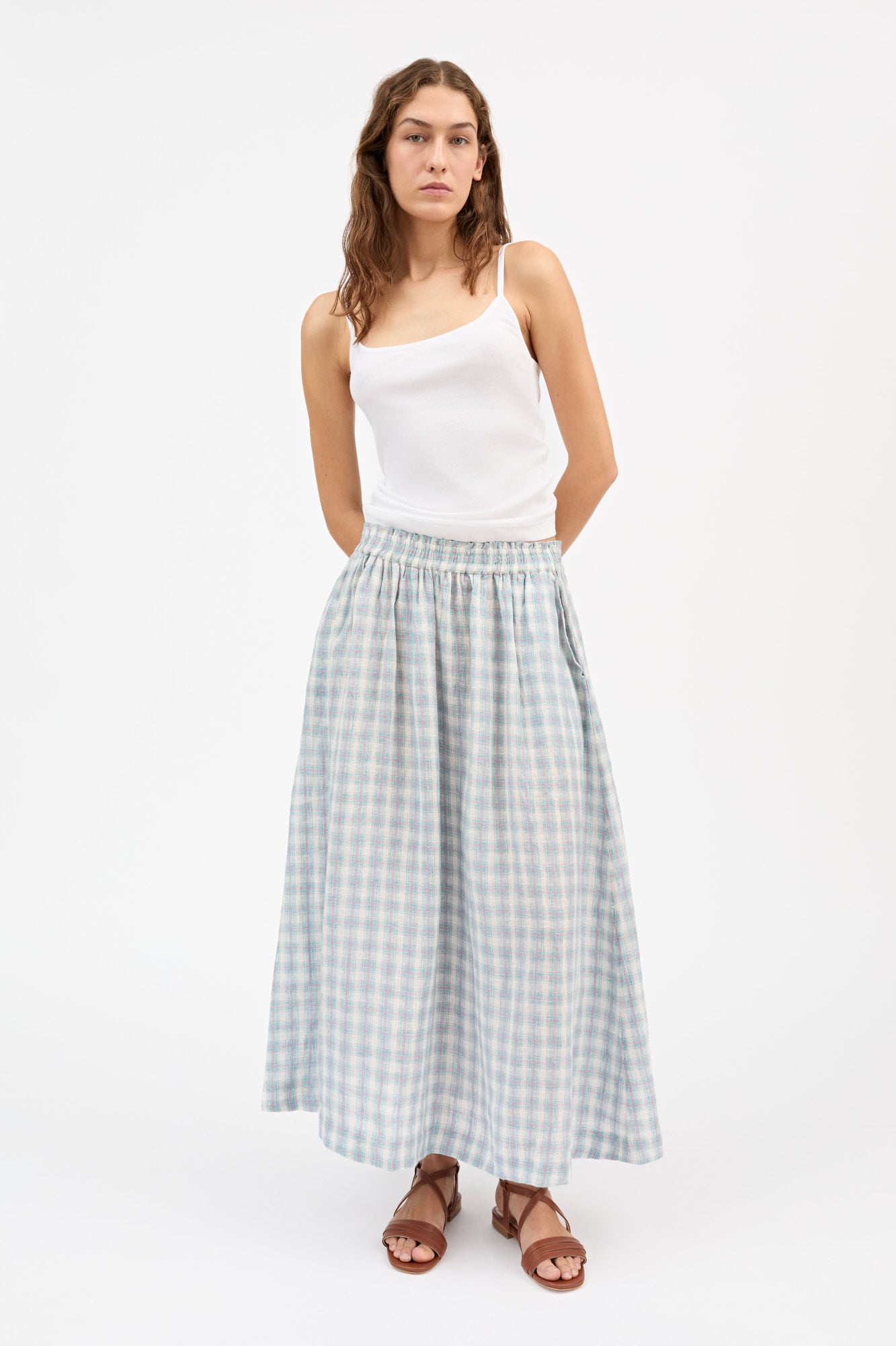 Skall Studio Dagny skirt Skirt Purple/blue check
