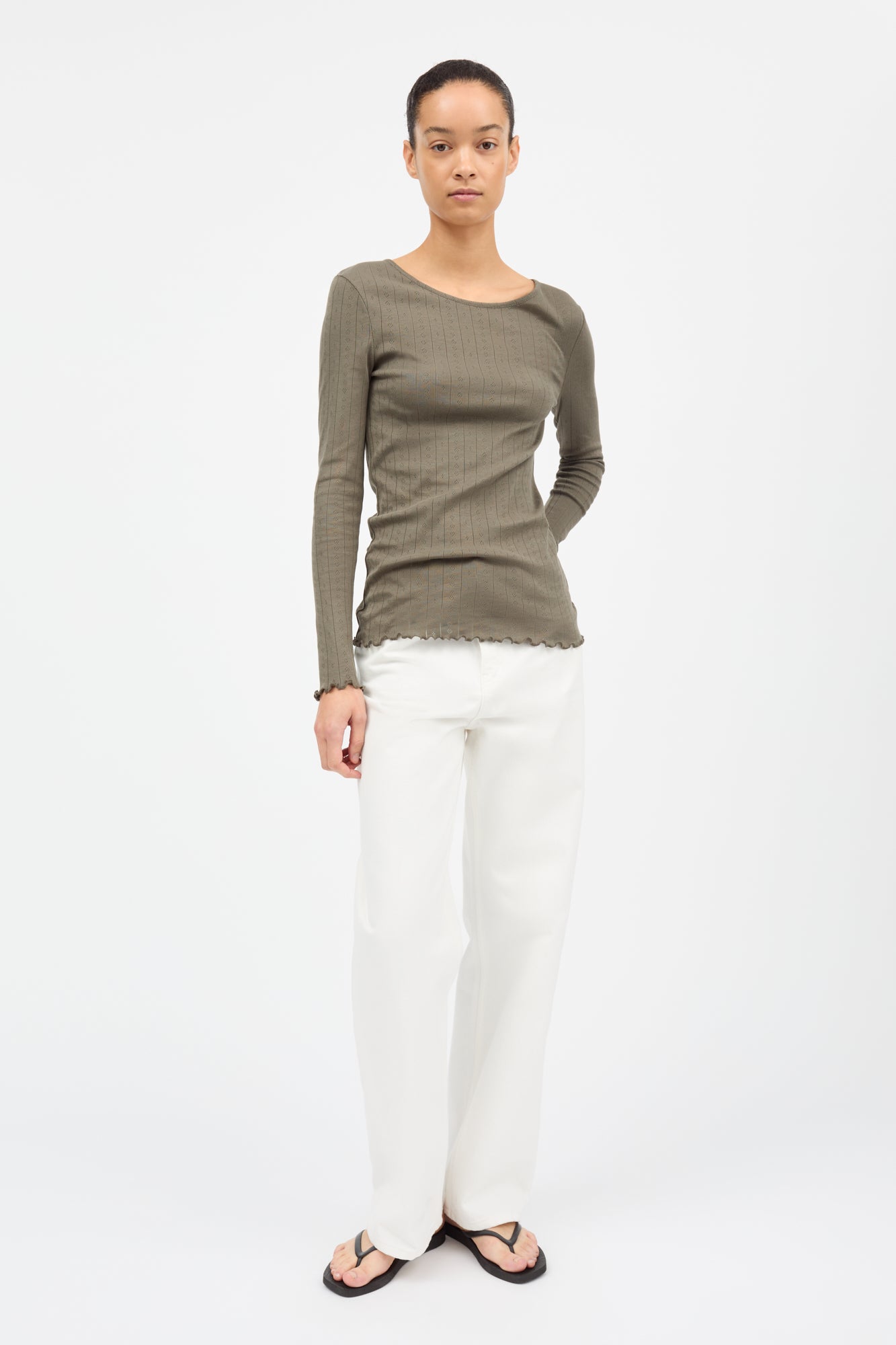 Skall Studio Edie blouse Tee Olive
