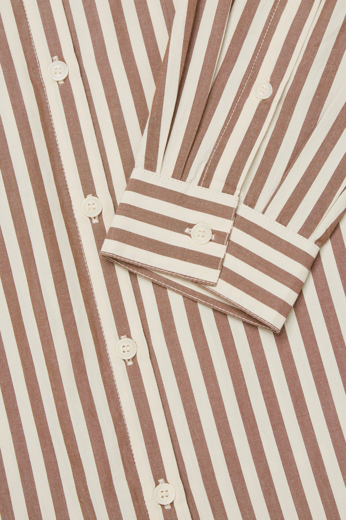 Skall Studio Leigh shirtdress Dress Brown/Ecru stripe