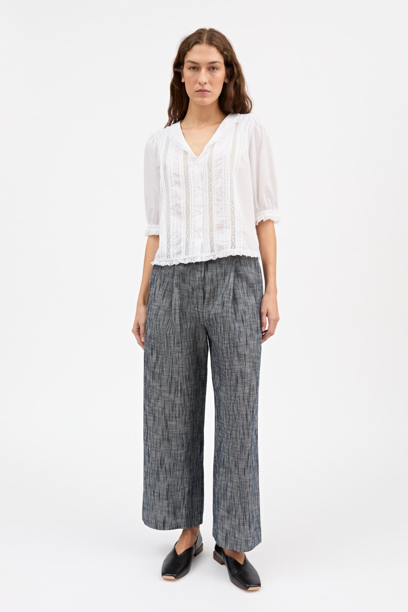 Skall Studio Magnolia short sleeve blouse Blouse Optic white