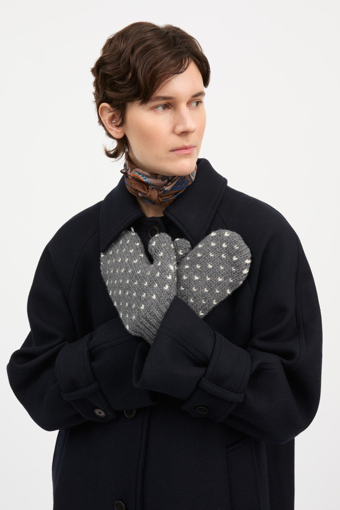 Skall Studio Misty mittens Mittens Grey jacquard