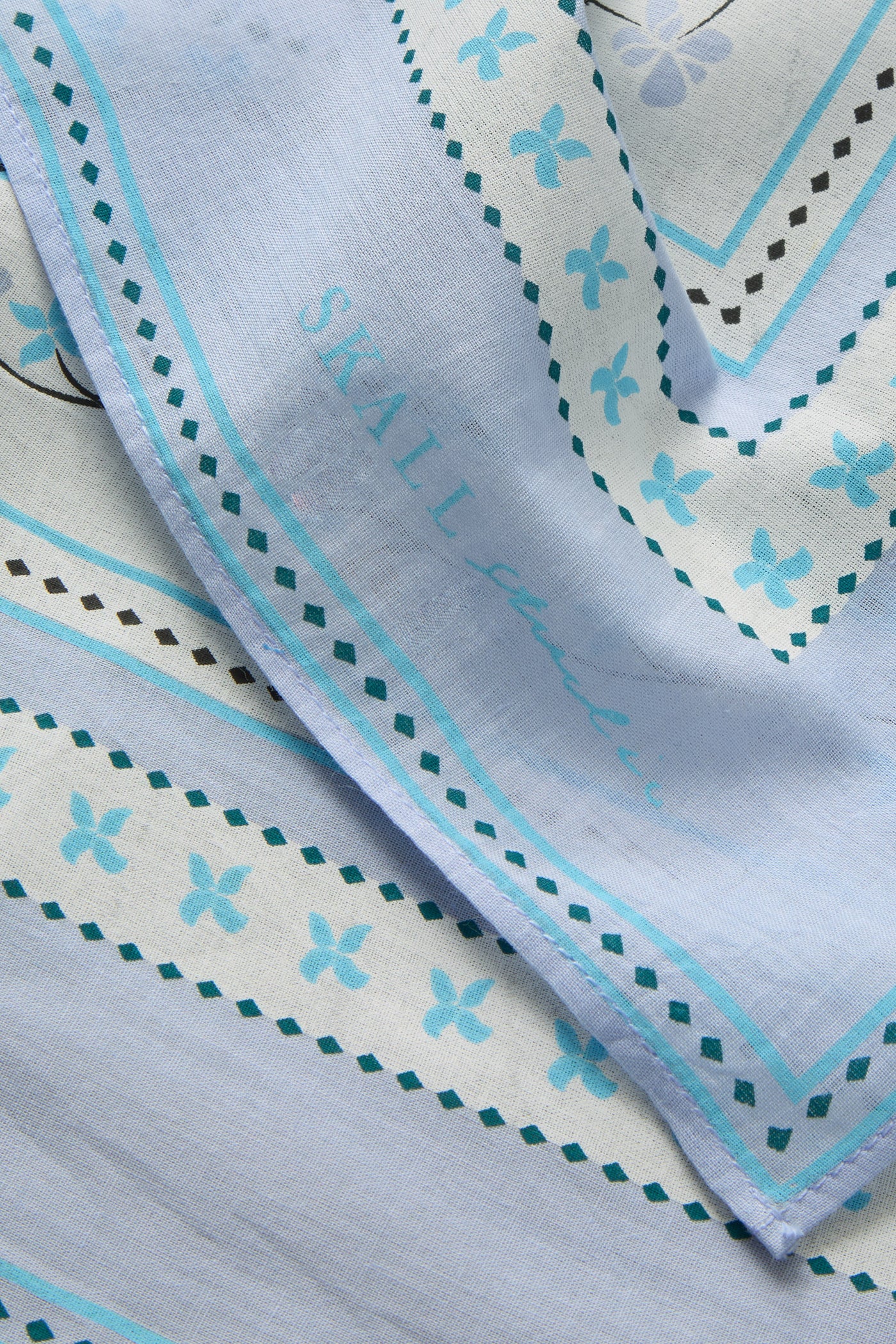 Skall Studio Skall floral scarf 55x55 Scarf Aqua