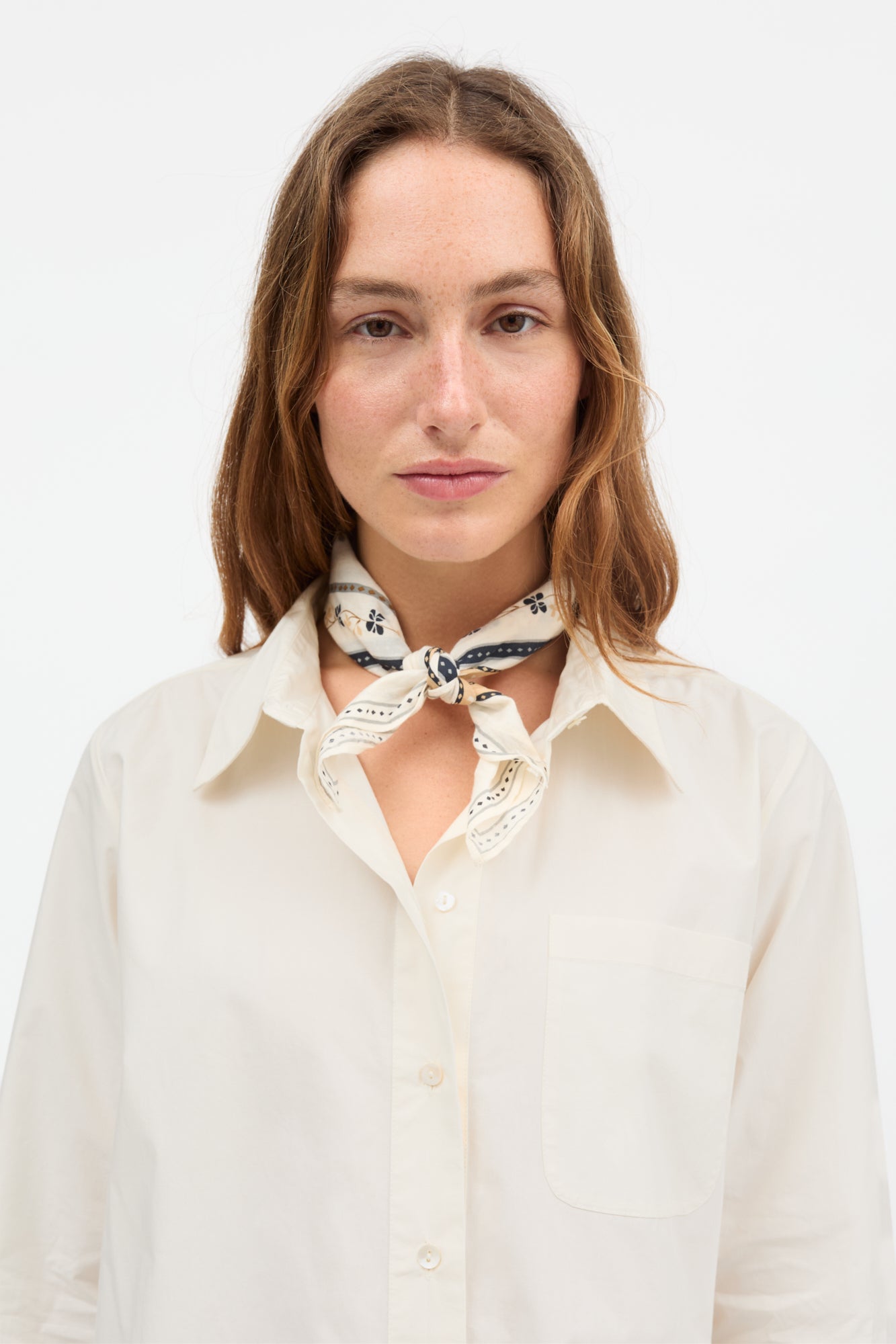 Skall Studio Skall floral scarf 55x55 Scarf Ivory